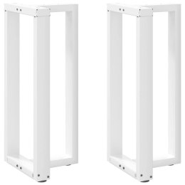 NOGI DO STOŁU BAROWEGO W KSZTAŁCIE LITERY T 2 SZT. BIAŁE 50X35X(90-91)CM STAL