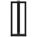 NOGI DO STOŁU BAROWEGO W KSZTAŁCIE LITERY T 2 SZT. CZARNE 40X35X(90-91)CM STAL