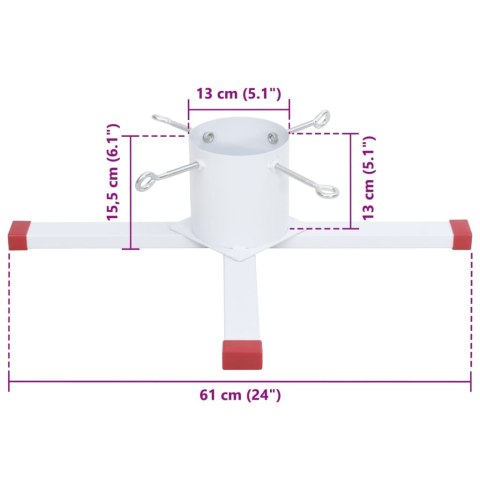 STOJAK POD CHOINKĘ, BIAŁY, 61X61X15,5CM