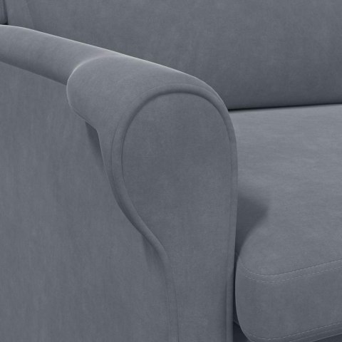 CIEMNOSZARY FOTEL CIEMNOSZARY TKANINA Z DREWNIANYMI NOGAMI