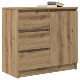 KOMODA Z SZUFLADĄ ARTISAN OAK 71X35X65CM DREWNO KLEJONE