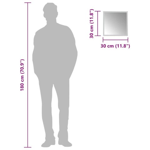 LUSTRO ŁAZIENKOWE Z LED 30X30CM