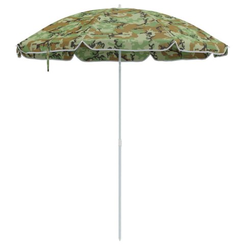 VidaXL Parasol plażowy Zielony 206 x 206 x 212 cm Poliester i Metal