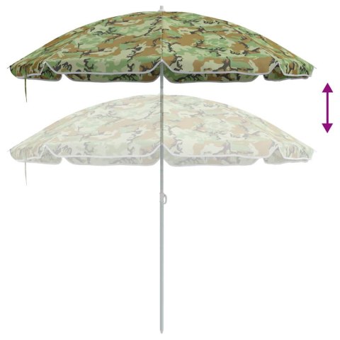 VidaXL Parasol plażowy Zielony 206 x 206 x 212 cm Poliester i Metal