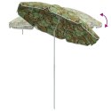 VidaXL Parasol plażowy Zielony 206 x 206 x 212 cm Poliester i Metal
