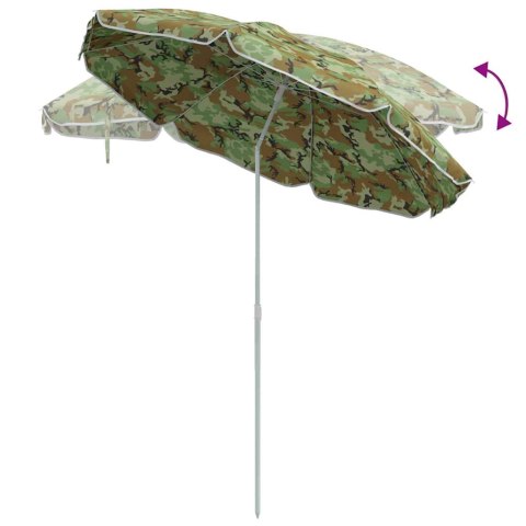 VidaXL Parasol plażowy Zielony 206 x 206 x 212 cm Poliester i Metal