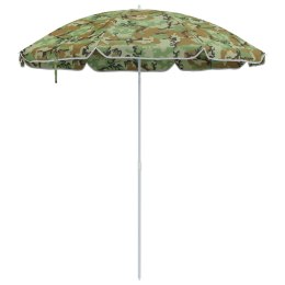 VidaXL Parasol plażowy Zielony 263 x 263 x 272 cm Poliester i Metal