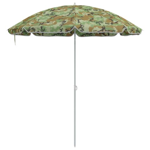 VidaXL Parasol plażowy Zielony 263 x 263 x 272 cm Poliester i Metal