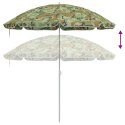VidaXL Parasol plażowy Zielony 263 x 263 x 272 cm Poliester i Metal