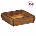 VidaXL Taca z przechowywaniem 4 pcs Brązowy 31 x 29 x 10 cm