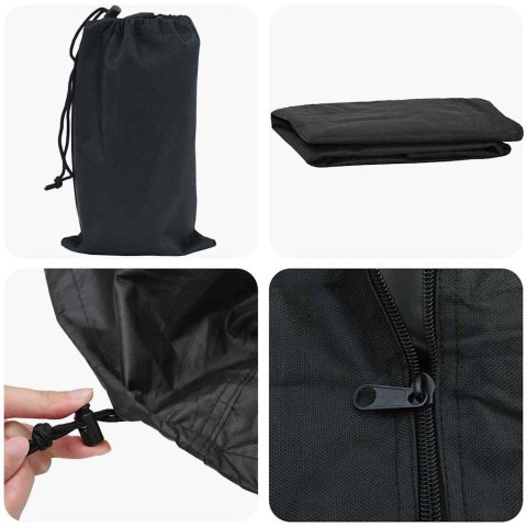 POKROWIEC NA MEBLE OGRODOWE CZARNY MATERIAŁ 600D