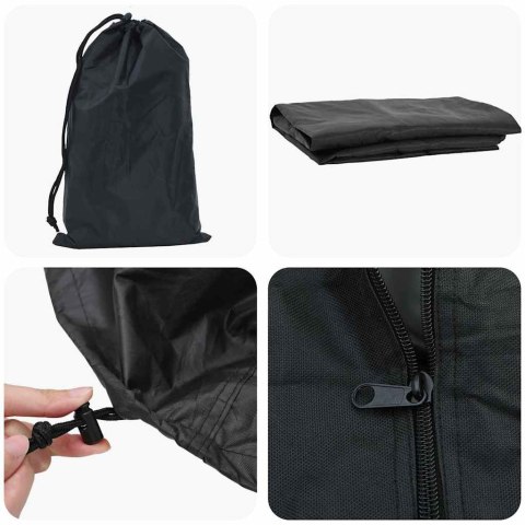 POKROWIEC NA MEBLE OGRODOWE CZARNY TKANINA 210D