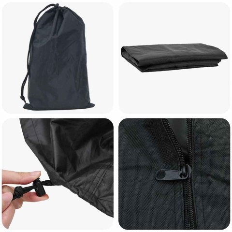 POKROWIEC NA MEBLE OGRODOWE CZARNY TKANINA 420D