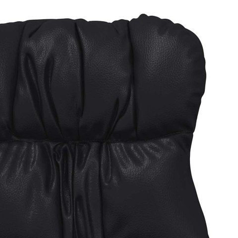 FOTEL RELAKSACYJNY CZARNY 69X 74X 93CM SKÓRA SYNTETYCZNA