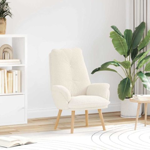 FOTEL RELAKSACYJNY KREMOWY 69X 74X 93CM TKANINA