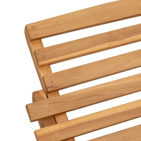 LEŻAK BRĄZOWY 184X 55X 59CM LITE DREWNO TEAKOWE