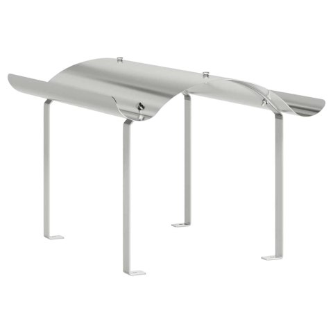 VidaXL Nasada kominkowa Srebrny 59.5 x 50 x 36.5 cm Stal nierdzewna