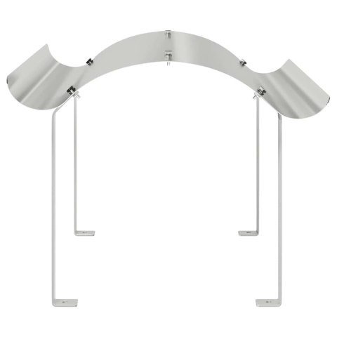 VidaXL Nasada kominkowa Srebrny 59.5 x 50 x 36.5 cm Stal nierdzewna