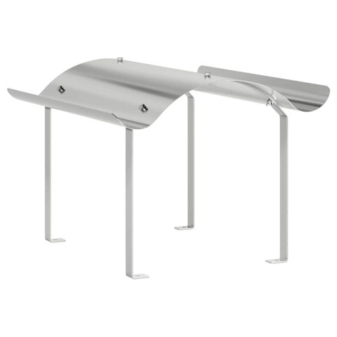 VidaXL Nasada kominkowa Srebrny 59.5 x 50 x 36.5 cm Stal nierdzewna