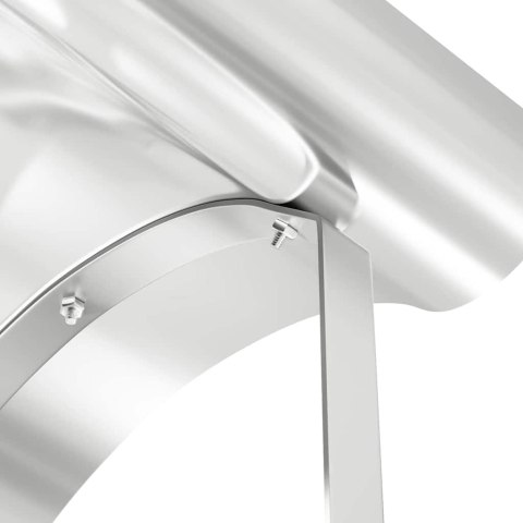 VidaXL Nasada kominkowa Srebrny 59.5 x 50 x 36.5 cm Stal nierdzewna