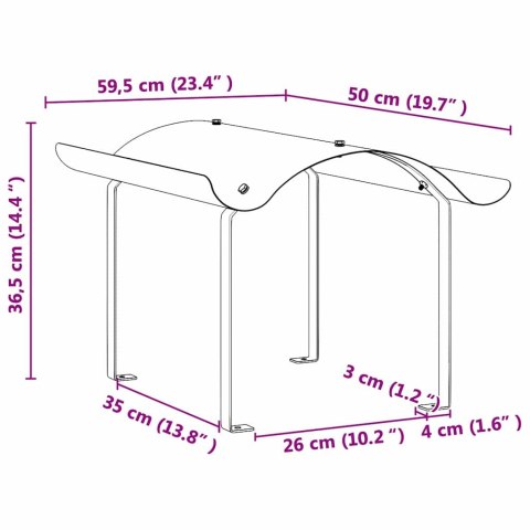 VidaXL Nasada kominkowa Srebrny 59.5 x 50 x 36.5 cm Stal nierdzewna