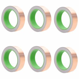 VidaXL Podwójnie klejąca taśma miedziana 6 pcs miedziany 2000 x 3 cm