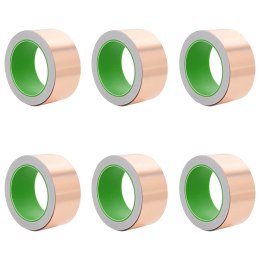 VidaXL Podwójnie klejąca taśma miedziana 6 pcs miedziany 2000 x 5 cm