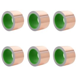 VidaXL Podwójnie klejąca taśma miedziana 6 pcs miedziany 2000 x 7 cm