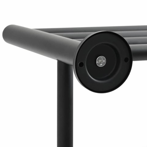 WIESZAK NA RĘCZNIKI CZARNY 61X23X17CM STAL NIERDZEWNA