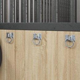 KÓŁKA UWIĄZOWE Z PŁYTKAMI 3 SZT. SREBRNE STALOWE