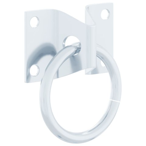 KÓŁKA UWIĄZOWE Z PŁYTKAMI 3 SZT. SREBRNE STALOWE