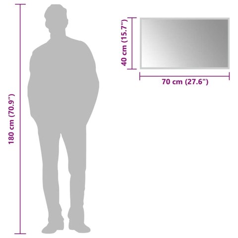 LUSTRO ŁAZIENKOWE Z LED 70X40CM