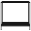 STOLIK KONSOLOWY CZARNY 80X35X75CM SZKŁO HARTOWANE