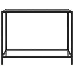 STOLIK KONSOLOWY PRZEZROCZYSTY 100X35X75CM SZKŁO HARTOWANE