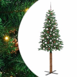 VidaXL Szczupła Choinka Zielony 210 cm PVC