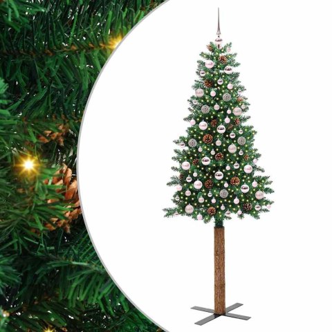 VidaXL Szczupła Choinka Zielony 210 cm PVC