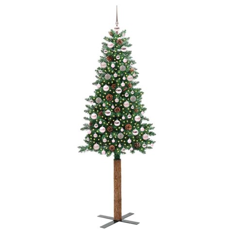 VidaXL Szczupła Choinka Zielony 210 cm PVC