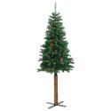 VidaXL Szczupła Choinka Zielony 210 cm PVC