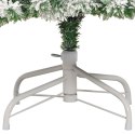 VidaXL Sztuczna choinka z zawiasami Zielono-biały 180 cm PVC