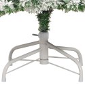 VidaXL Sztuczna choinka z zawiasami Zielono-biały 240 cm PVC