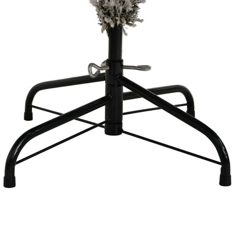 VidaXL Sztuczna choinka Zielony i Biały 240 cm PVC i Metal