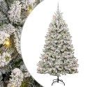VidaXL Sztuczna choinka Zielony i Biały 240 cm PVC i Metal