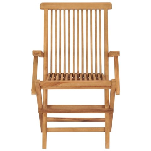 KRZESŁA OGRODOWE Z ZIELONYMI PODUSZKAMI 4 SZT. DREWNO TEKOWE