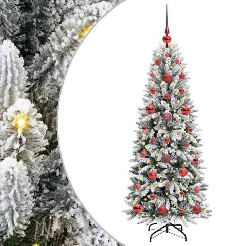 VidaXL Sztuczna choinka Biały 53 x 53 x 120 cm PVC, Plastik, Stal i PE