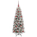 VidaXL Sztuczna choinka Biały 53 x 53 x 120 cm PVC, Plastik, Stal i PE