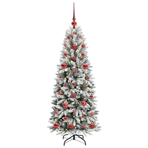 VidaXL Sztuczna choinka Biały 53 x 53 x 120 cm PVC, Plastik, Stal i PE