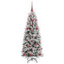 VidaXL Sztuczna choinka Biały 53 x 53 x 120 cm PVC, Plastik, Stal i PE