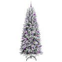 VidaXL Sztuczna choinka Biały 78 x 78 x 210 cm PVC, Plastik, Stal i PE