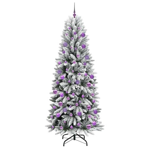 VidaXL Sztuczna choinka Biały 78 x 78 x 210 cm PVC, Plastik, Stal i PE