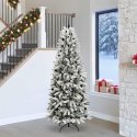 VidaXL Sztuczna choinka Biały 93 x 93 x 240 cm PVC, Plastik, Stal i PE